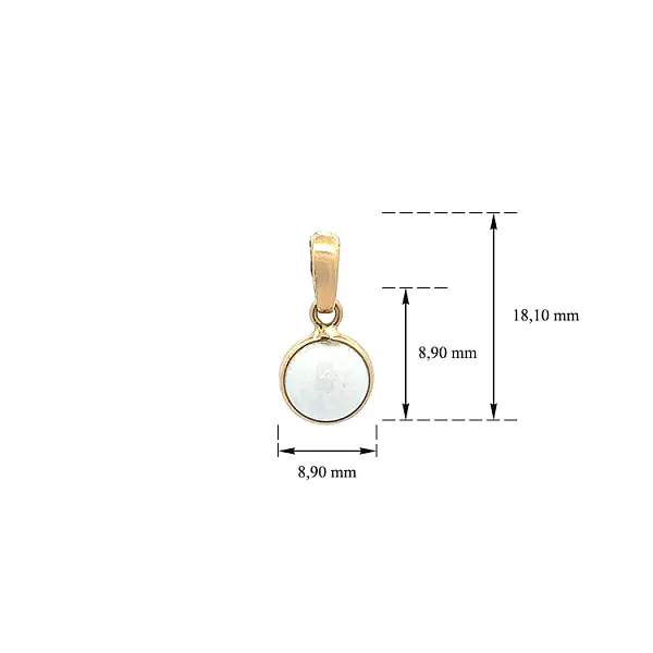 Золотая подвеска с жемчужиной