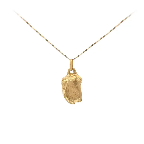 Золотая подвеска Иисус Христос