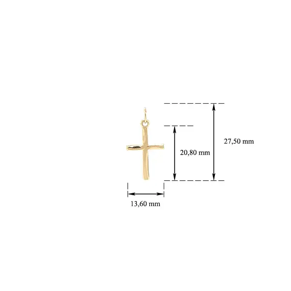 Подвеска в виде золотого креста