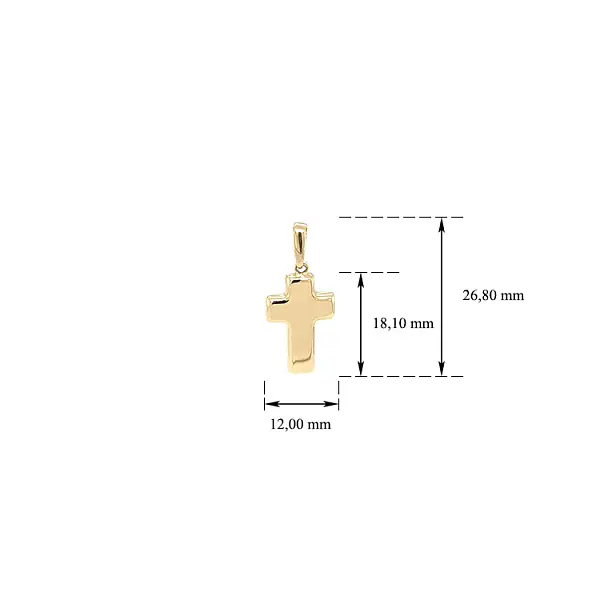 Подвеска в виде золотого креста