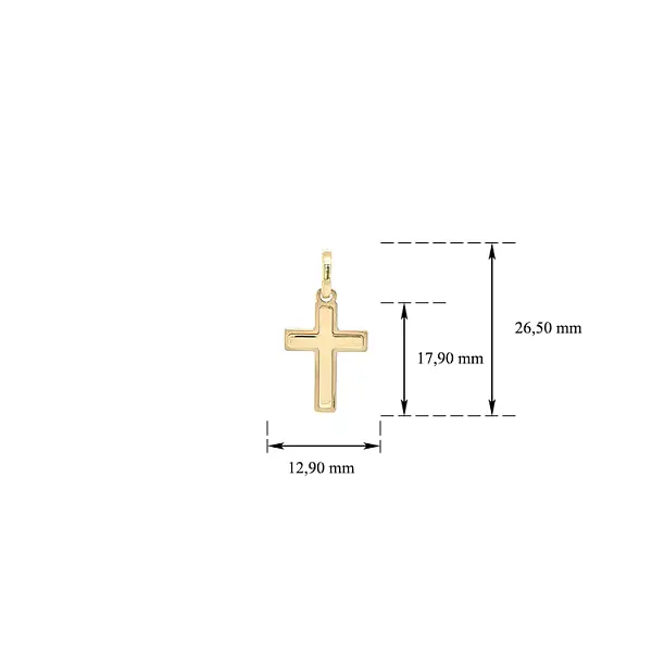 Подвеска в виде золотого креста