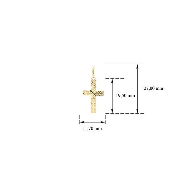 Подвеска в виде золотого креста
