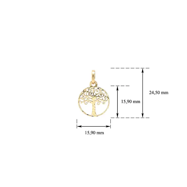 Золотая подвеска Древо жизни
