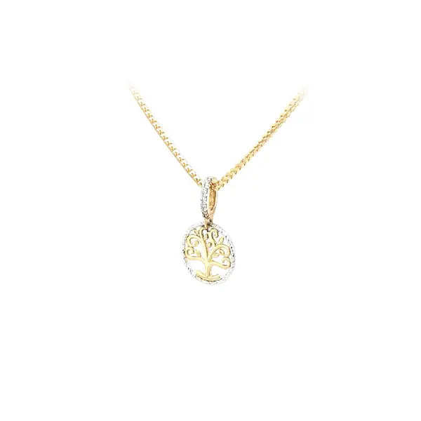Подвеска Древо жизни из комбинированного золота