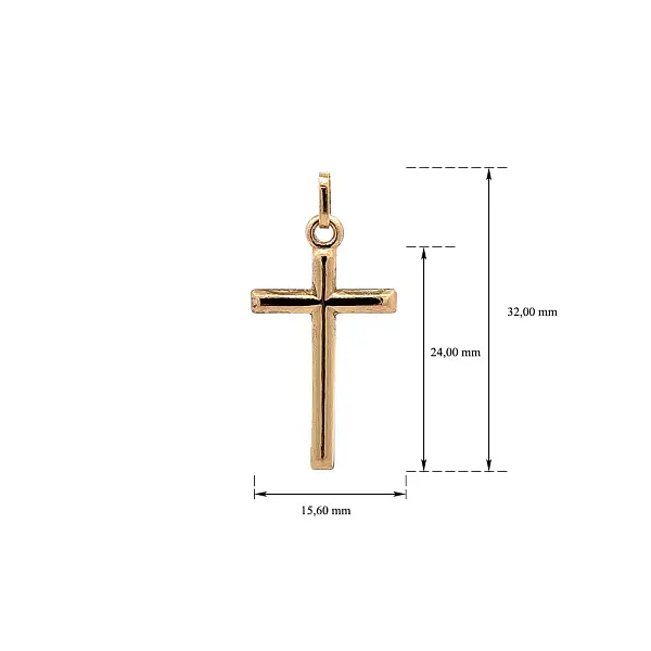 Подвеска в виде золотого креста