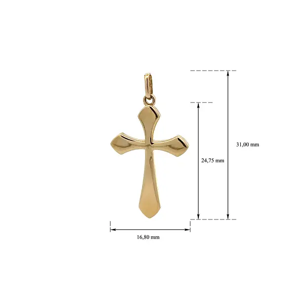 Подвеска в виде золотого креста
