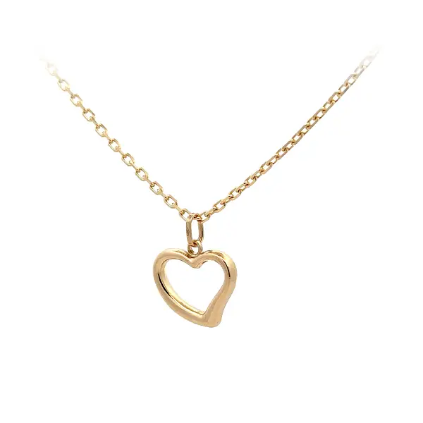 Золотая подвеска Сердце