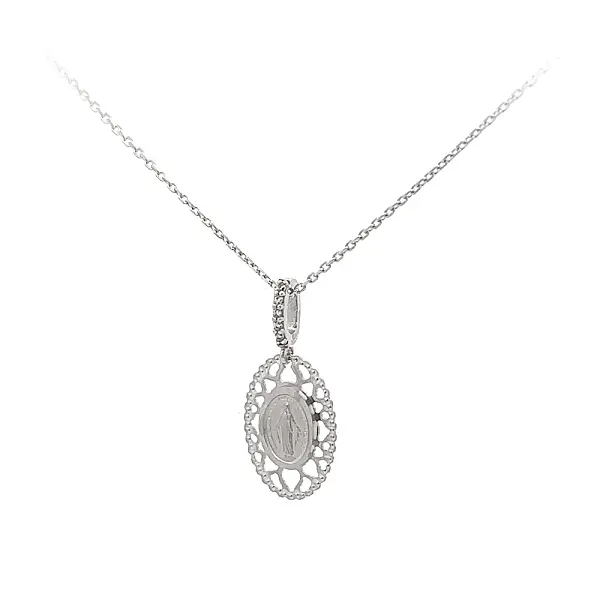 Кулон Мадонна Дева Мария с цирконами