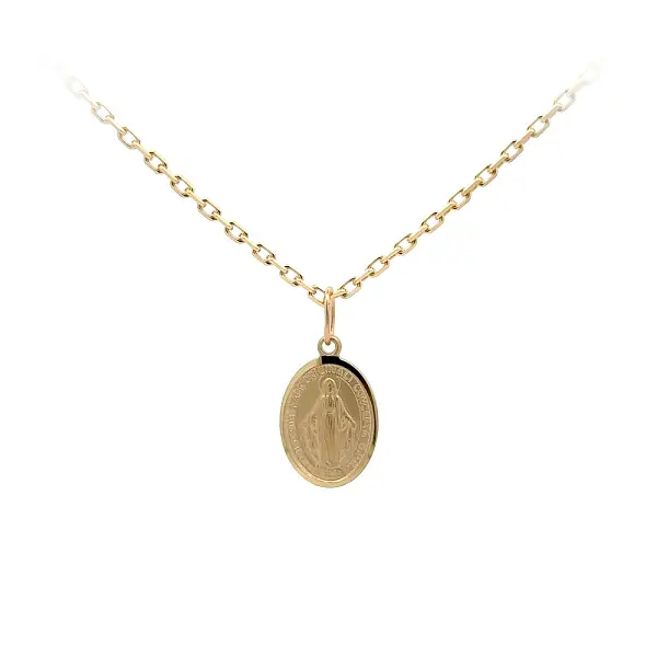 Золотой кулон Мадонна Дева Мария