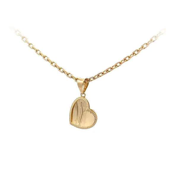 Золотая подвеска Сердце