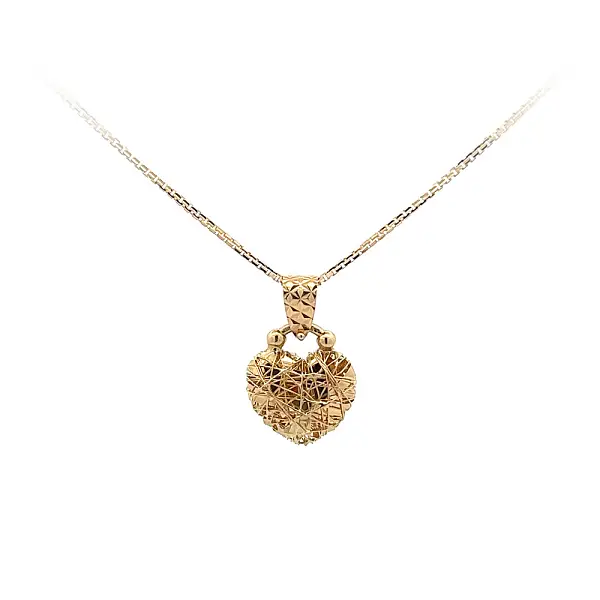 Золотая подвеска Сердце