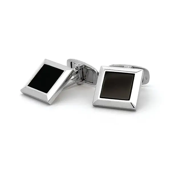 Шпильки с ониксом из белого золота