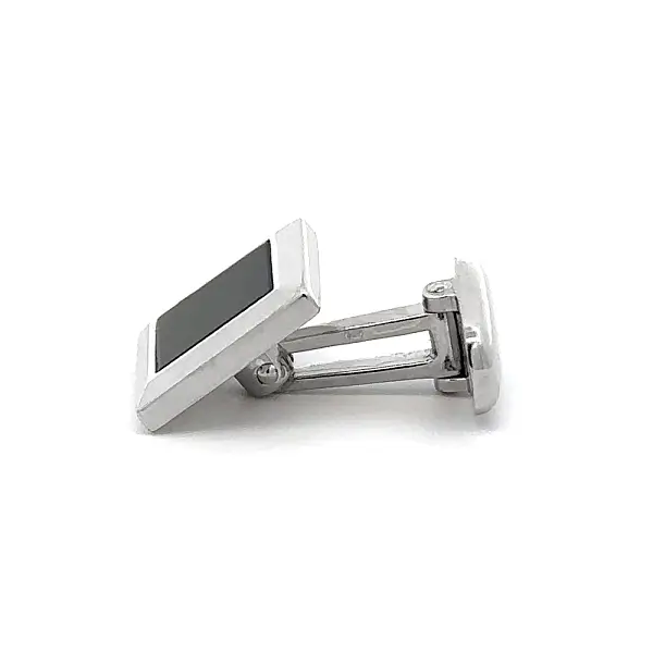 Шпильки с ониксом из белого золота