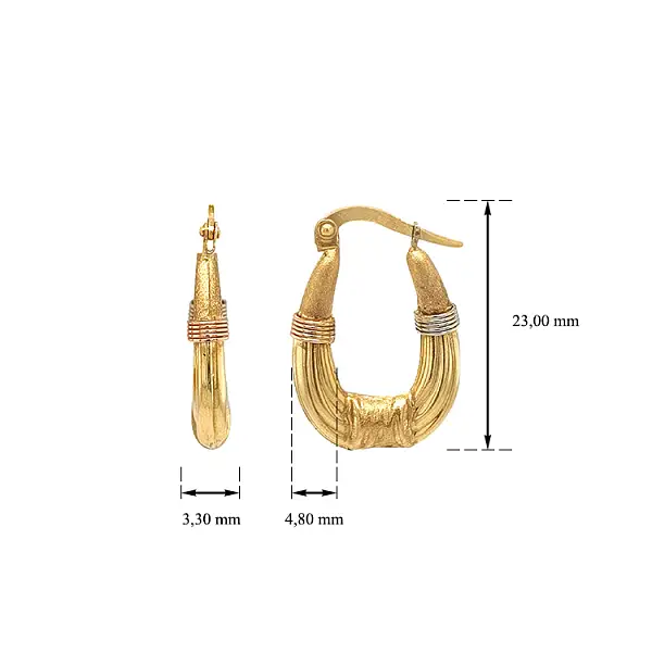 Золотые круглые серьги