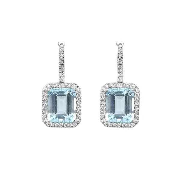 Золотые серьги Crivelli с аквамаринами и бриллиантами