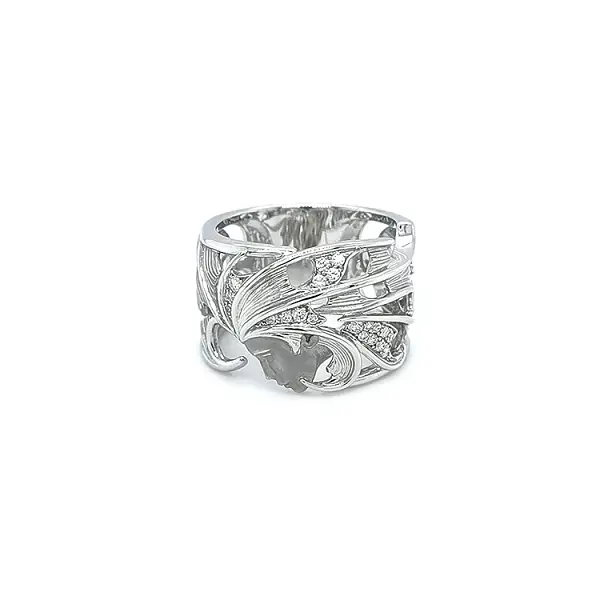 Золотое кольцо Carrera y Carrera Atlantis Sirena Aire