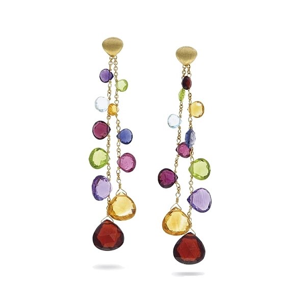 Золотые серьги с полудрагоценными камнями Marco Bicego Paradise