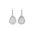Подвесные серьги из белого золота в форме капли с циркониями