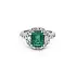 Золотое кольцо с изумрудом и бриллиантами