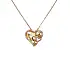 Золотая подвеска Сердце с бриллиантами