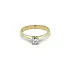 Обручальное кольцо с цирконом из комбинированного золота