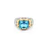 Золотое кольцо с голубым камнем