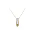 Золотая подвеска с цирконами Комбинированное золото