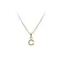 Золотая подвеска с цирконами Буква С