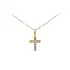 Золотая подвеска Крест с Иисусом Христом