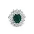 Золотое кольцо с изумрудом и бриллиантами