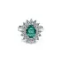 Золотое кольцо с изумрудом и бриллиантами
