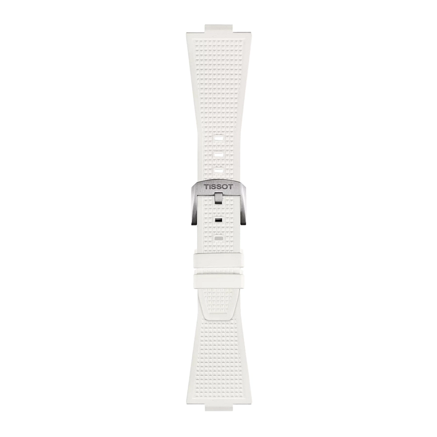 Белый резиновый ремешок Tissot для PRX 40 мм T852.048.463
