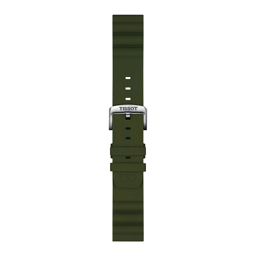 Зелёный силиконовый ремешок Tissot 22 мм T852.047.177
