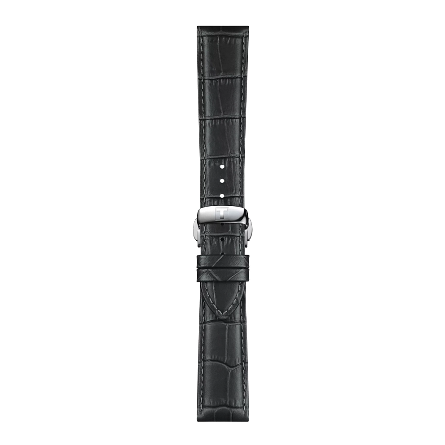 Серый кожаный ремешок Tissot 21 мм T852.045.750