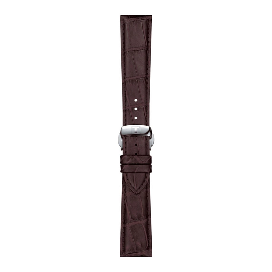 Коричневый кожаный ремешок Tissot 21 мм T852.045.399