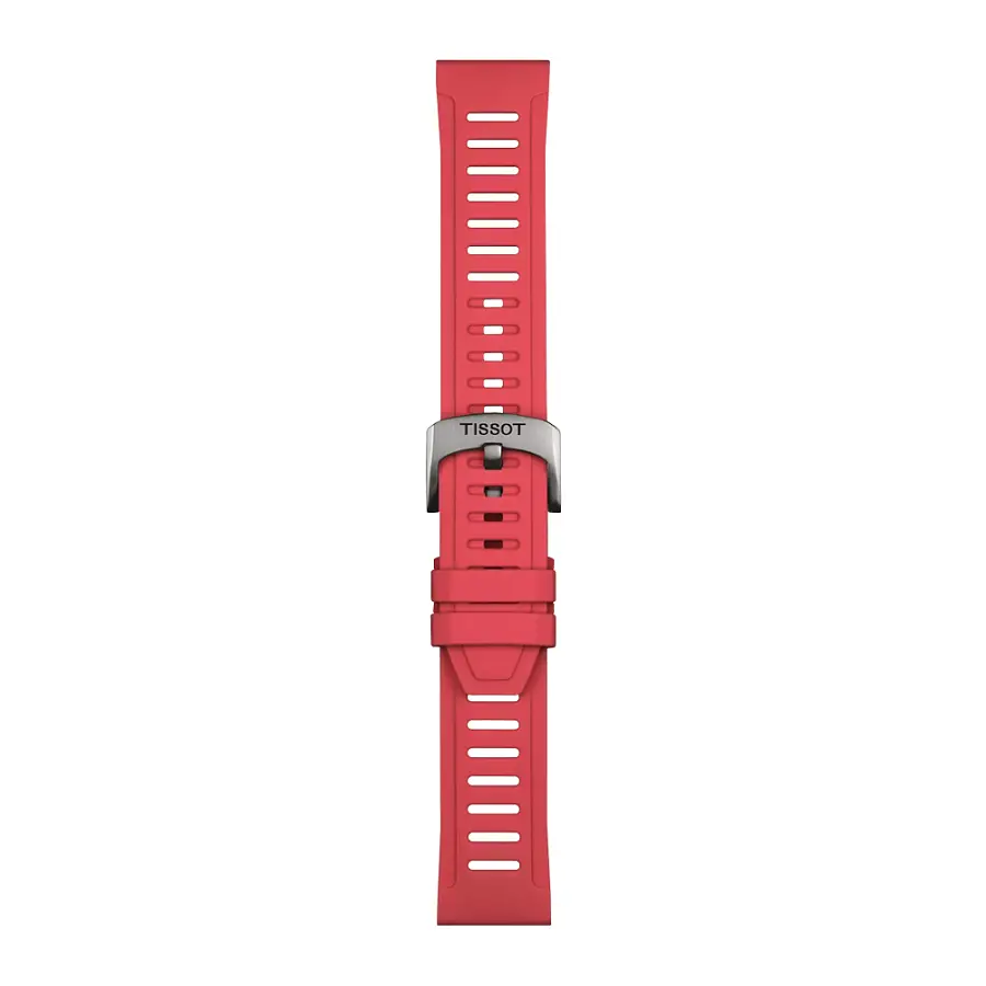 Красный силиконовый ремешок Tissot 21 мм T852.049.243