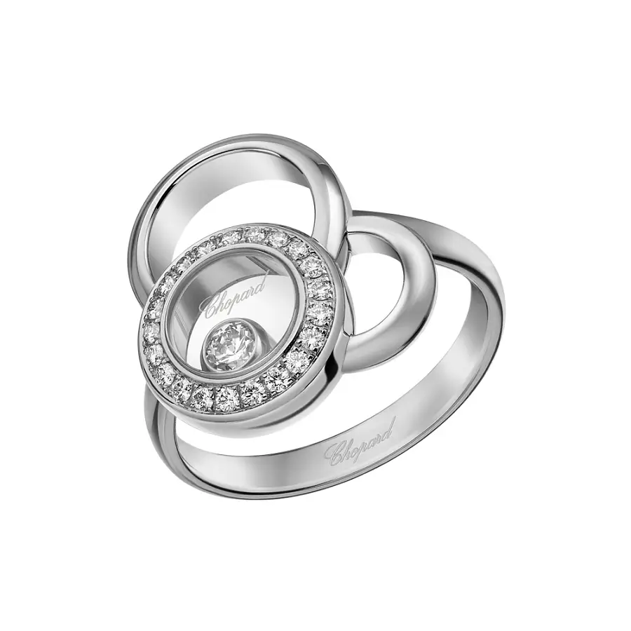 Золотое кольцо Chopard Happy Diamonds 829769-1011