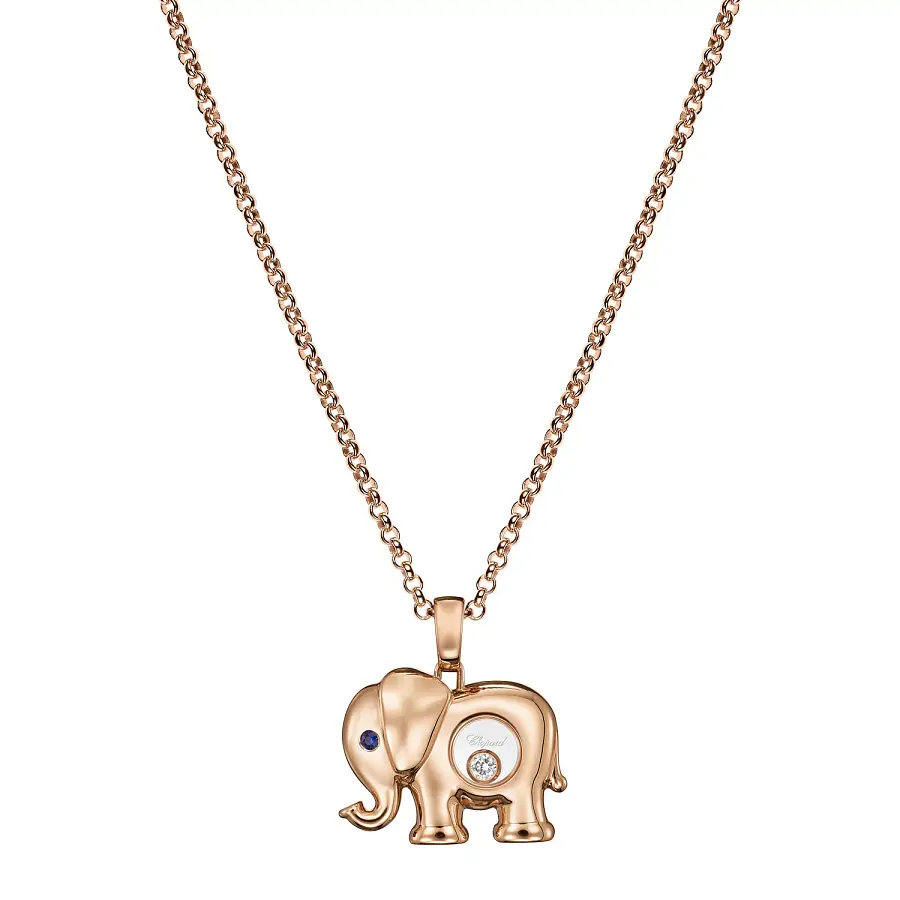 Золотой кулон Chopard Happy Diamonds Elephant 79A189-5001