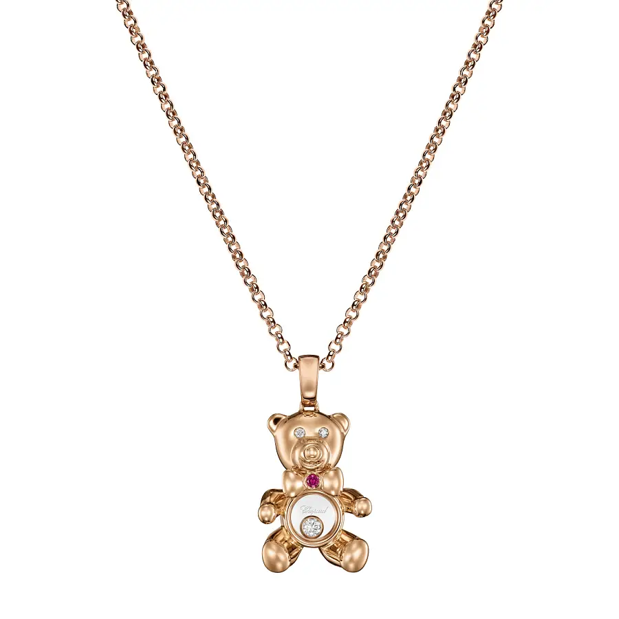 Золотой кулон Chopard Happy Diamonds Teddy Bear 79A188-5001