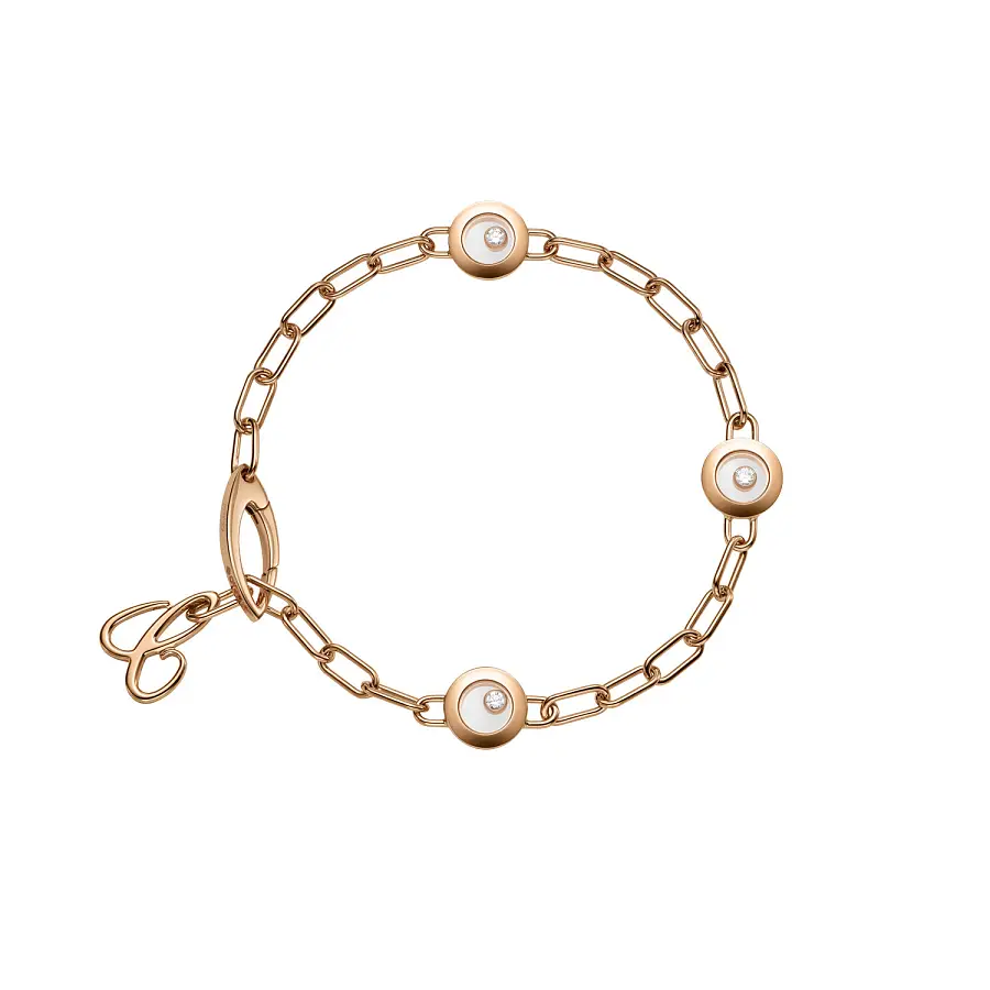 Золотой браслет Chopard Happy Diamonds 85A117-5010