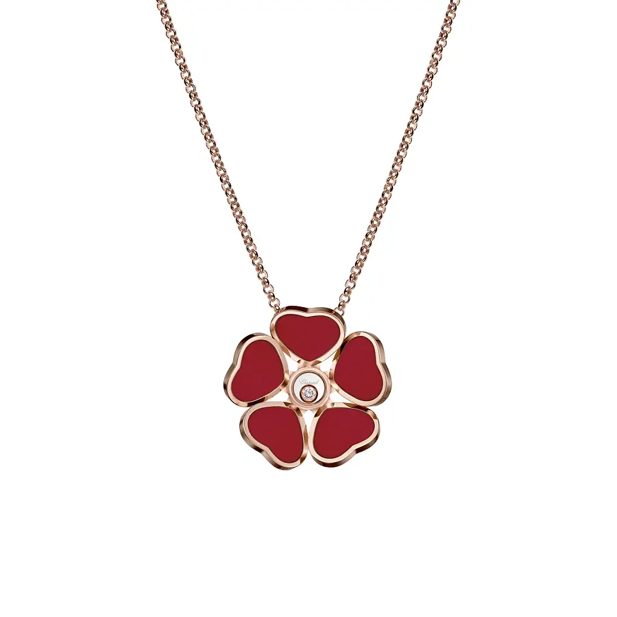 Золотой кулон Chopard Счастливые сердца 79A085-5811