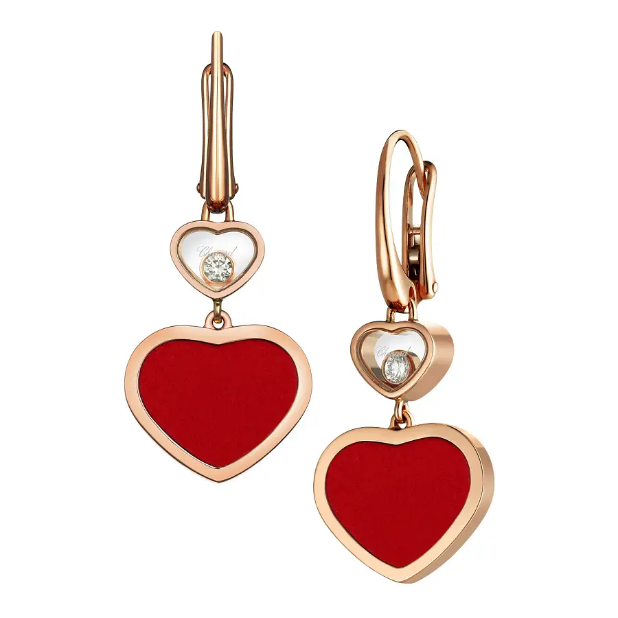 Золотые серьги Chopard Happy Hearts 837482-5810