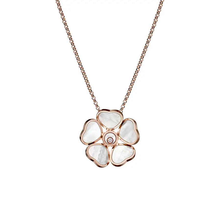 Золотой кулон Chopard Happy Hearts Flowers 79A085-5301