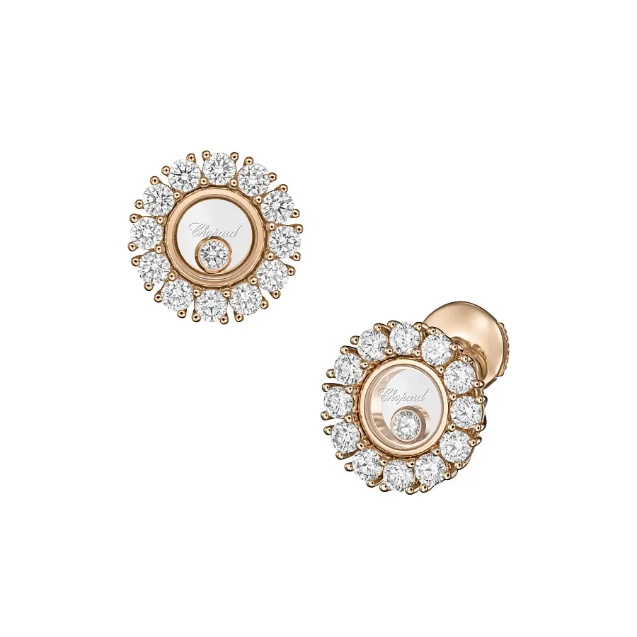 Золотые серьги Chopard Happy Hearts 83A609-5001