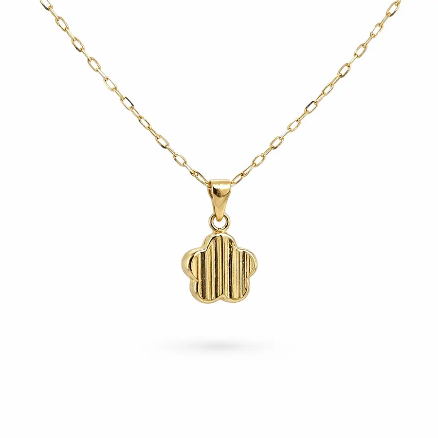Золотой кулон «Четырёхлистный клевер»