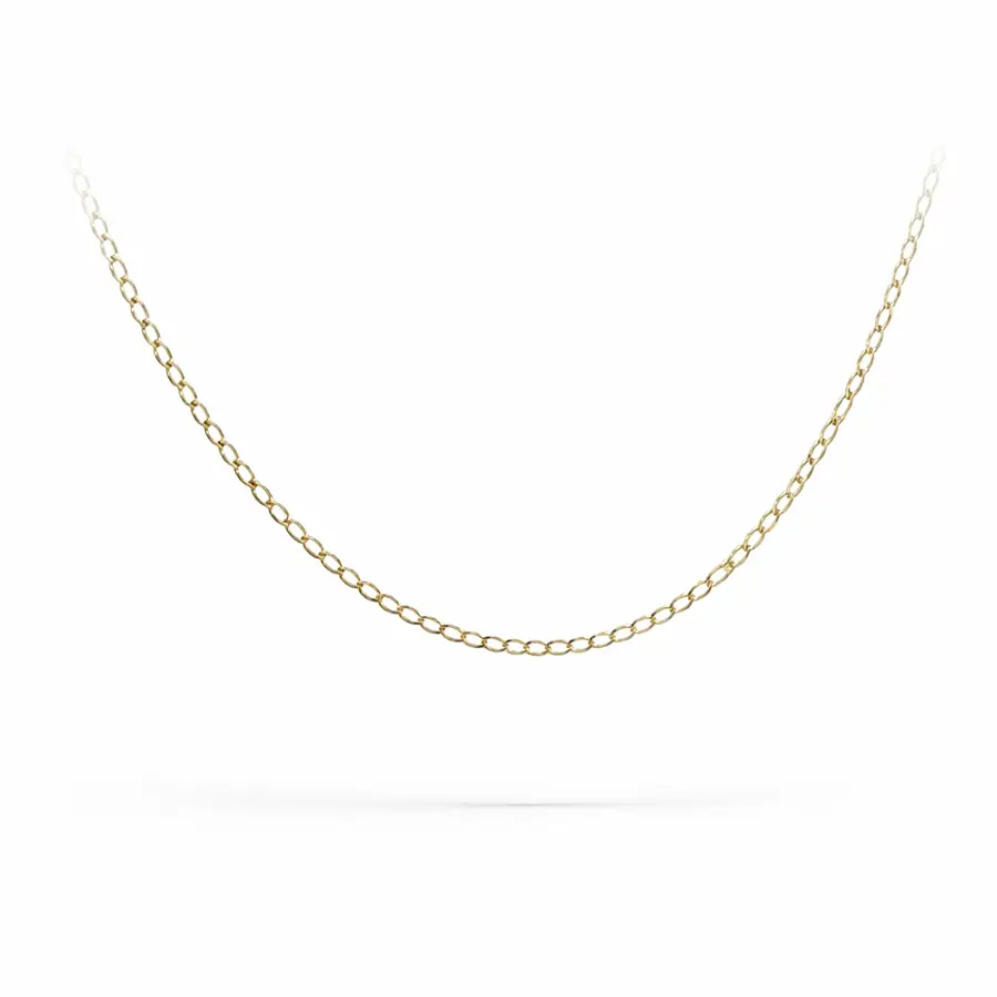 Тонкая золотая цепочка с якорным плетением