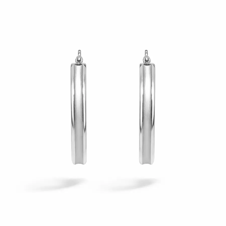 Золотые серьги-кольца из комбинированного золота