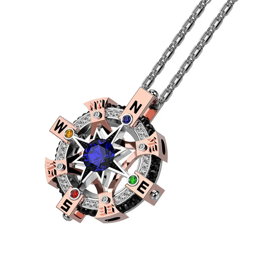 Золотой кулон Zancan Black Magic Magnum EC613BR