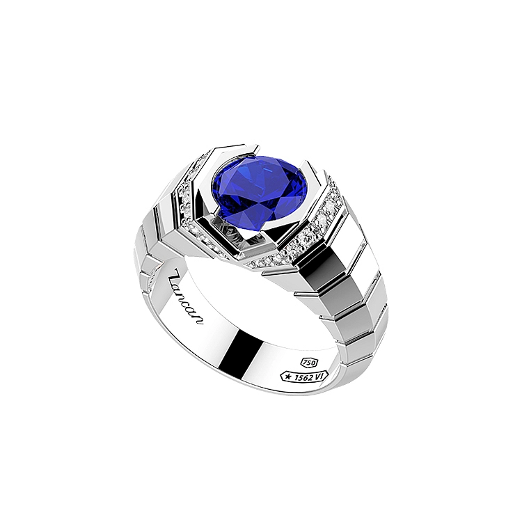 Золотое кольцо Zancan Couture с сапфиром EA311B