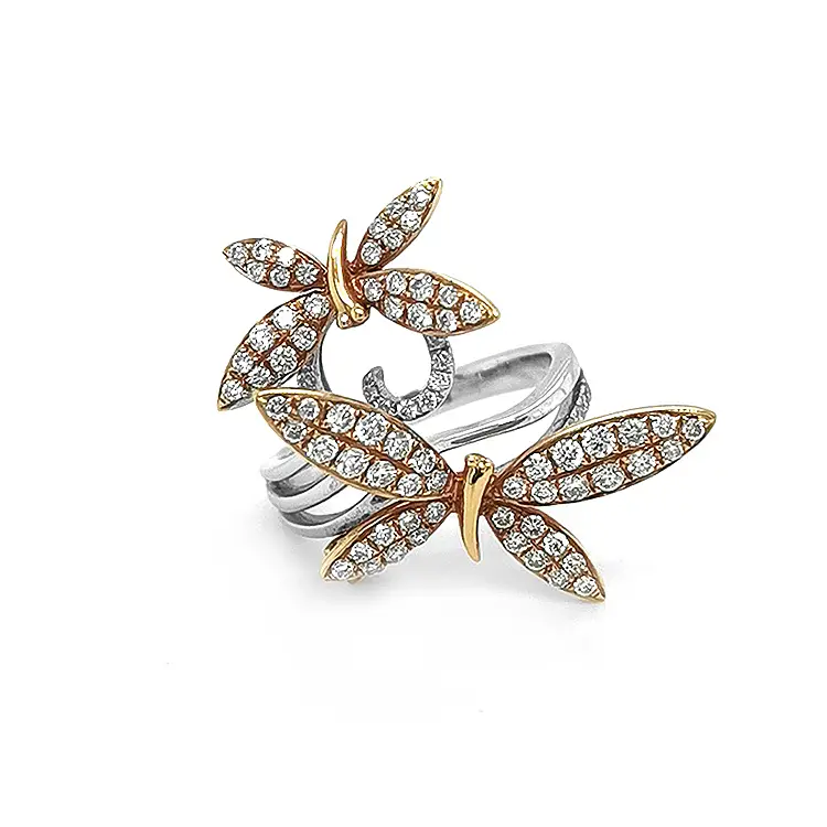 Золотое кольцо с бриллиантами